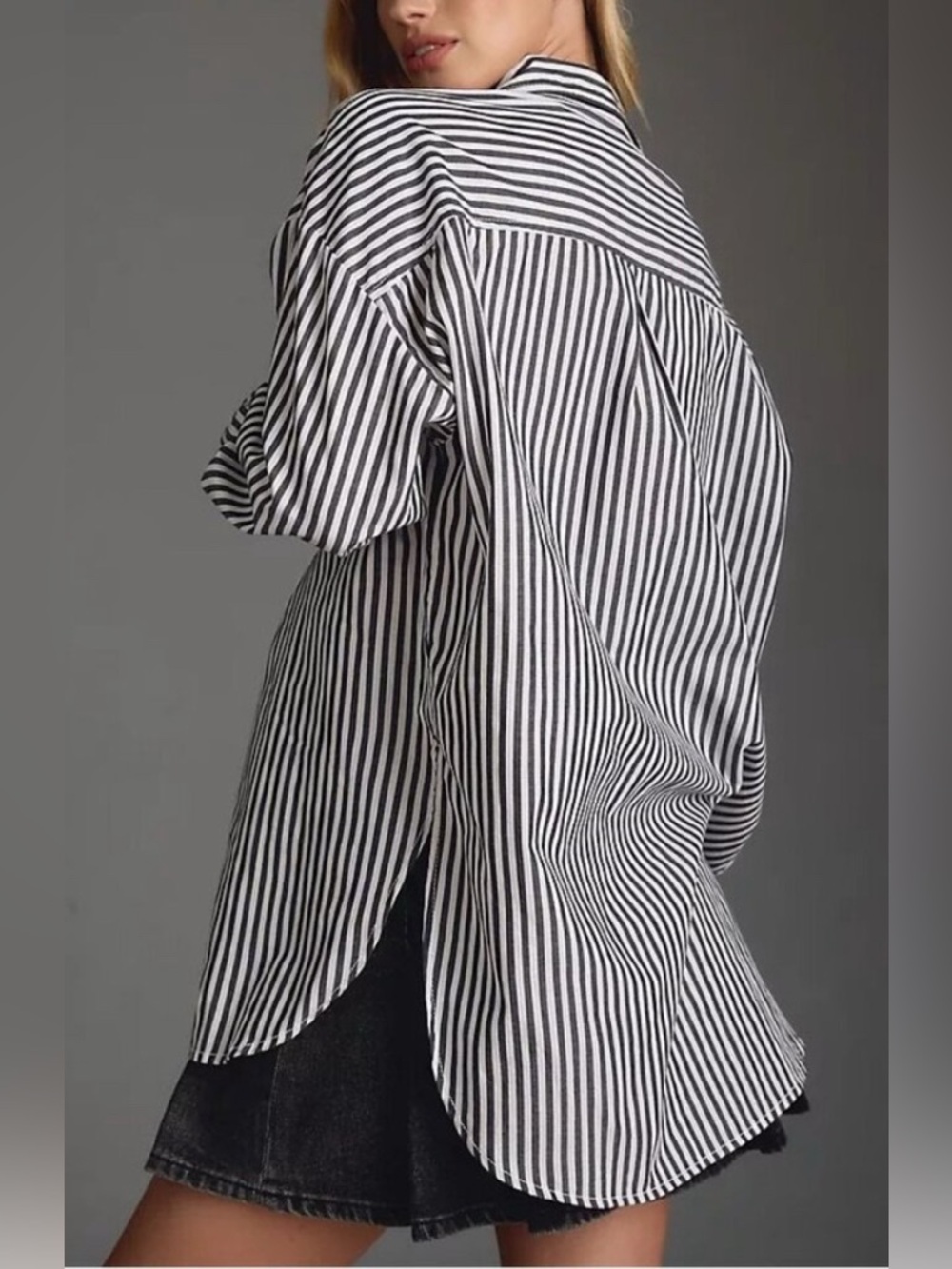 Anthropologie X Maeve Striped The Bennet Buttondown Shirt - Picture 5 of 5